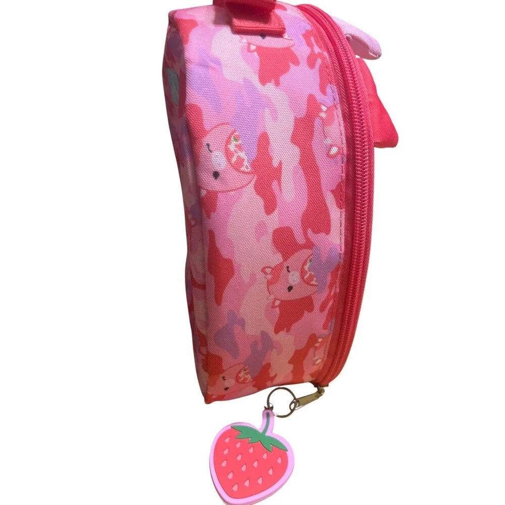 Squishmallows Calynda the Strawberry Cow Insulated Lunch Bag Back to School Girl